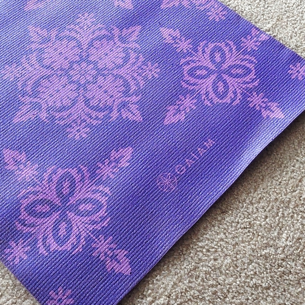 Gaiam Purple Patterned Yoga Mat